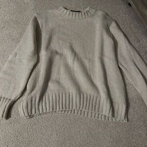 Wooden Ships Cream Knit Sweater sz L